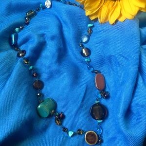 Multi Stone Fashion Necklace